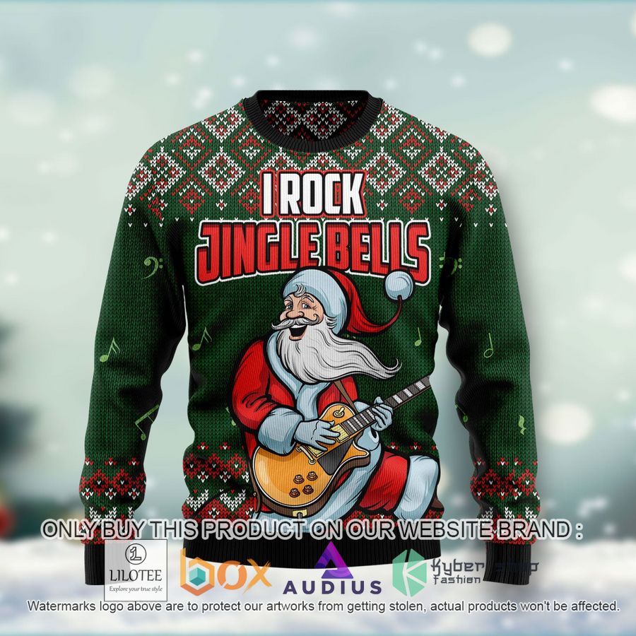 i rock jingle bells ugly christmas sweater 1 34534