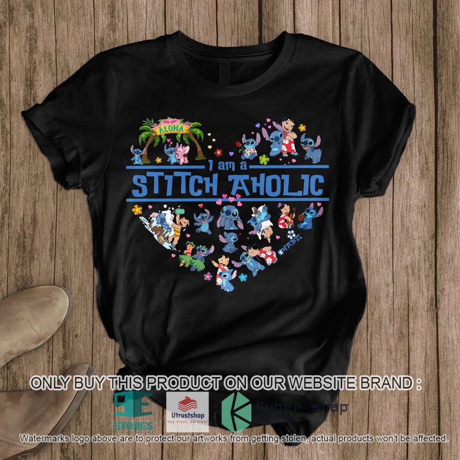 im a stitch aholic heart black pajamas set 2 86184