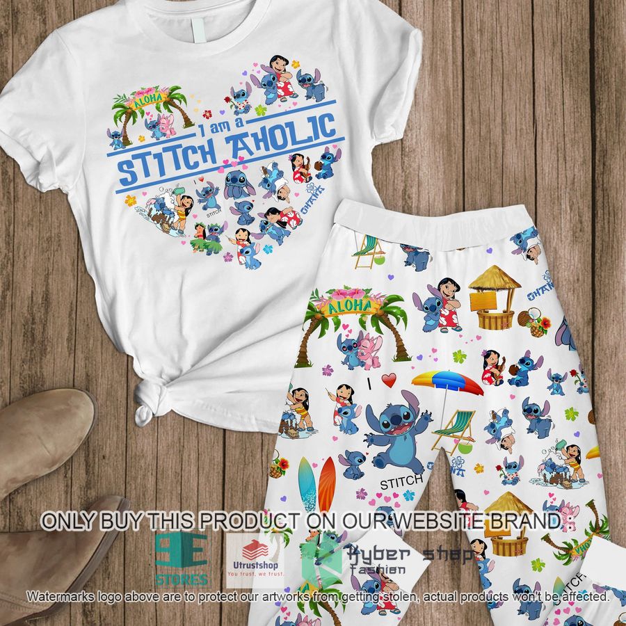 im a stitch aholic heart white pajamas set 1 47724