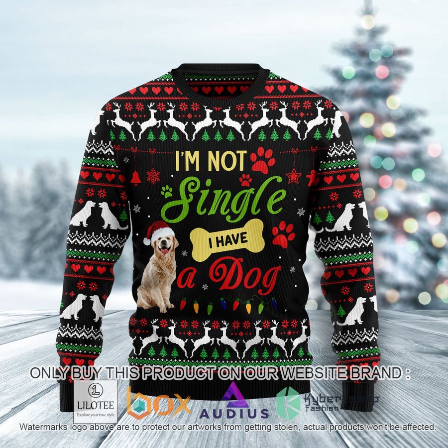 im not single i have a golden retriever ugly christmas sweater 1 34198