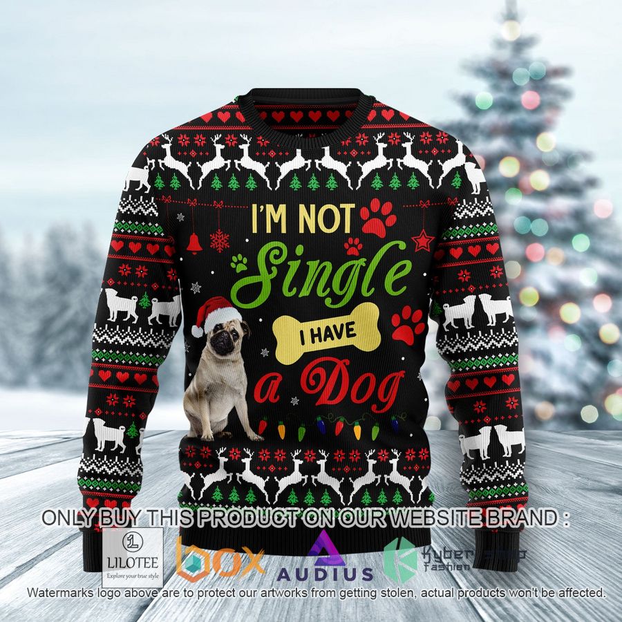 im not single i have a pug ugly christmas sweater 1 41893