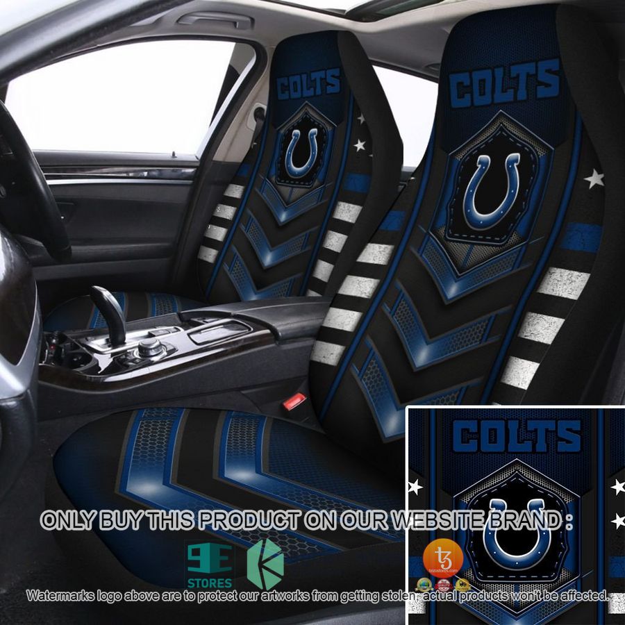 indianapolis colts navy blue black car seat covers 1 60438