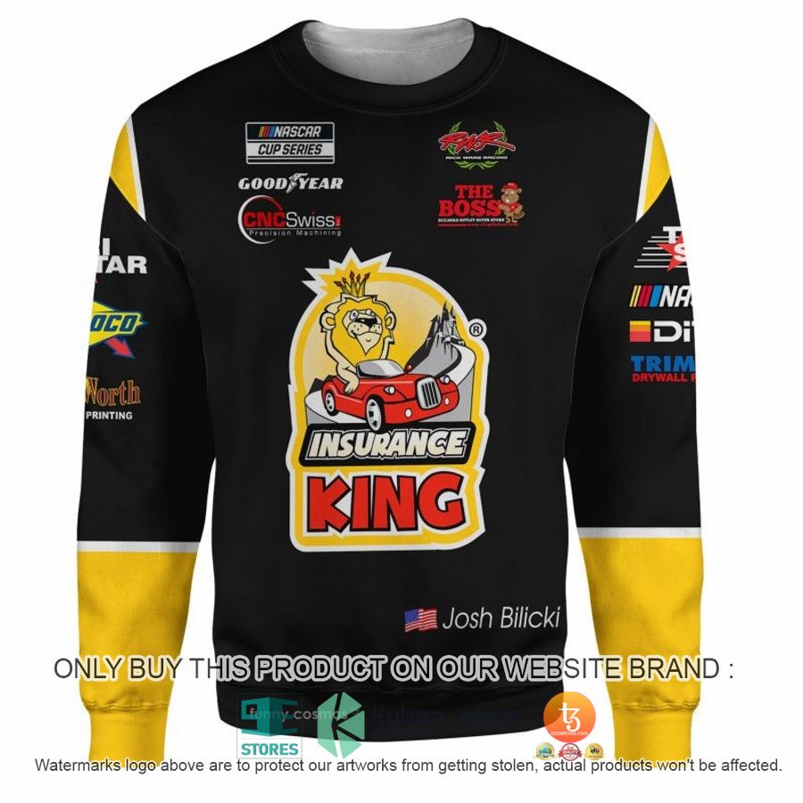 HOT Insurance King Josh Bilicki Nascar 2022 Racing 3D Full printed Shirt, Hoodie 4 insurance king josh bilicki nascar 2022 racing 3d shirt hoodie 4 16619