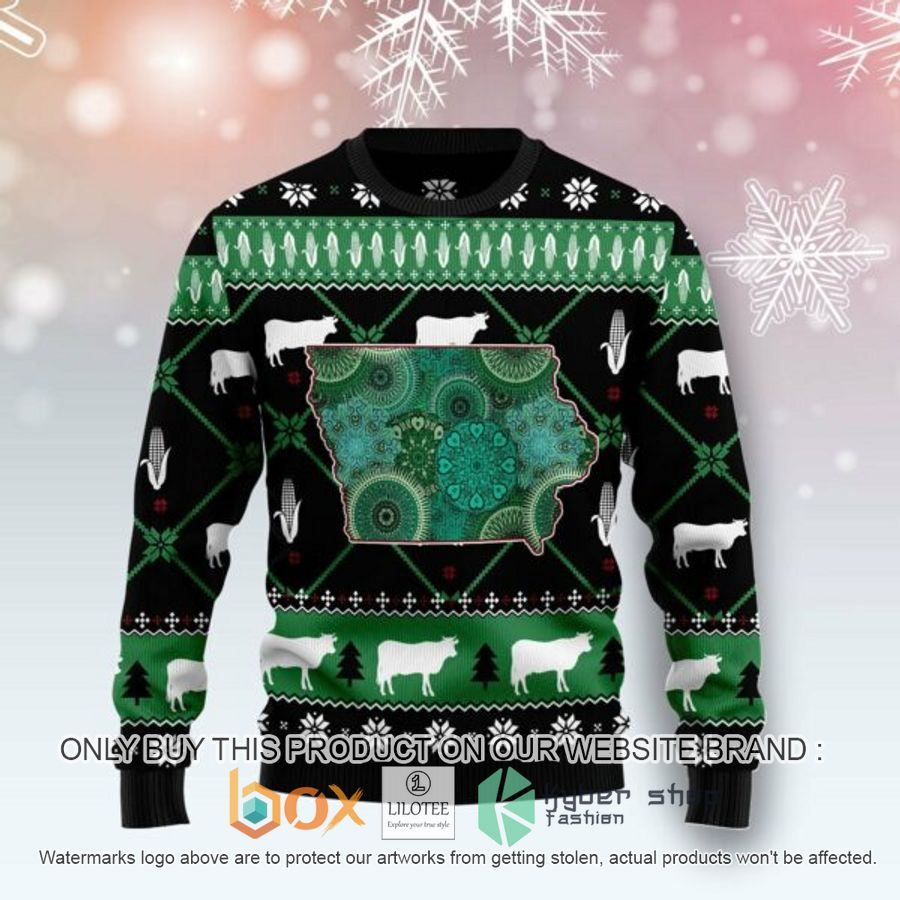 iowa usa symbols pattern ugly christmas sweatshirt 1 20768