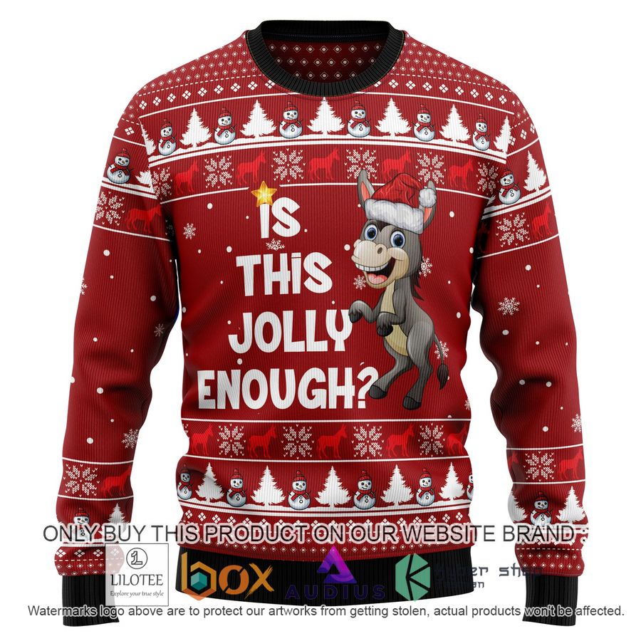 is this jolly enough donkey ugly christmas sweater 1 88679