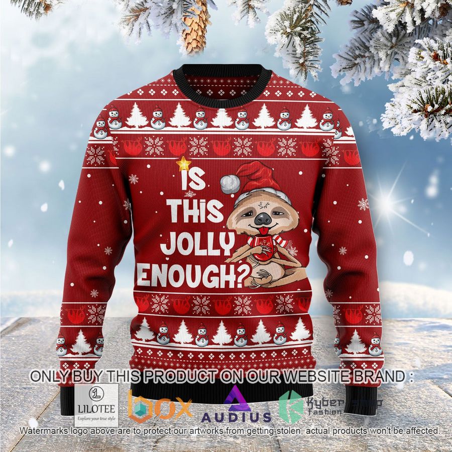 is this jolly enough sloth ugly christmas sweater 1 53237
