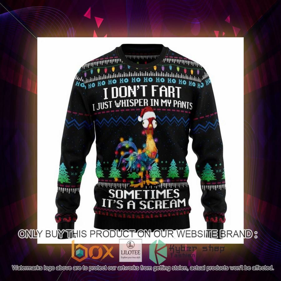 Its Scream Chicken Ugly Christmas Sweatshirt 3 its scream chicken ugly christmas sweatshirt 3 79300
