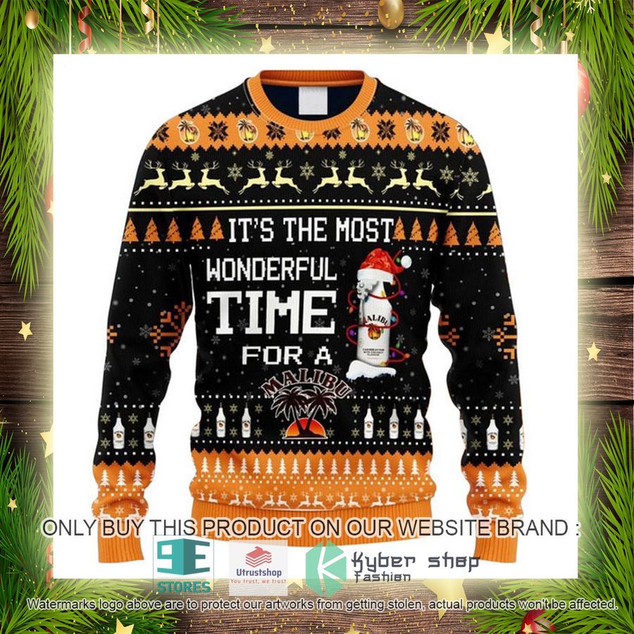 NEW It's The Most Wonderful Time For A Malibu Christmas Ugly Sweater 11 its the most wonderful time for a malibu ugly christmas sweater 11 64258