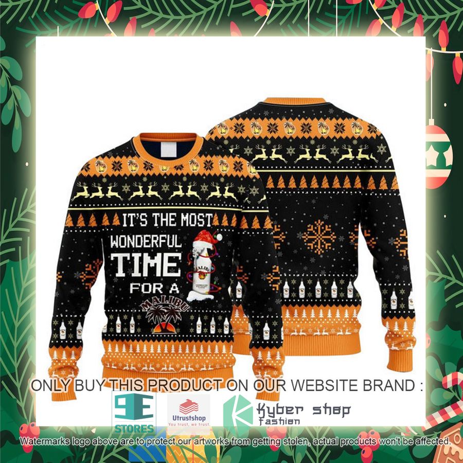 NEW It's The Most Wonderful Time For A Malibu Christmas Ugly Sweater 4 its the most wonderful time for a malibu ugly christmas sweater 4 54134