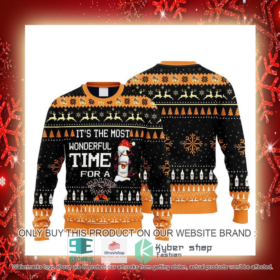 NEW It's The Most Wonderful Time For A Malibu Christmas Ugly Sweater 7 its the most wonderful time for a malibu ugly christmas sweater 7 62213