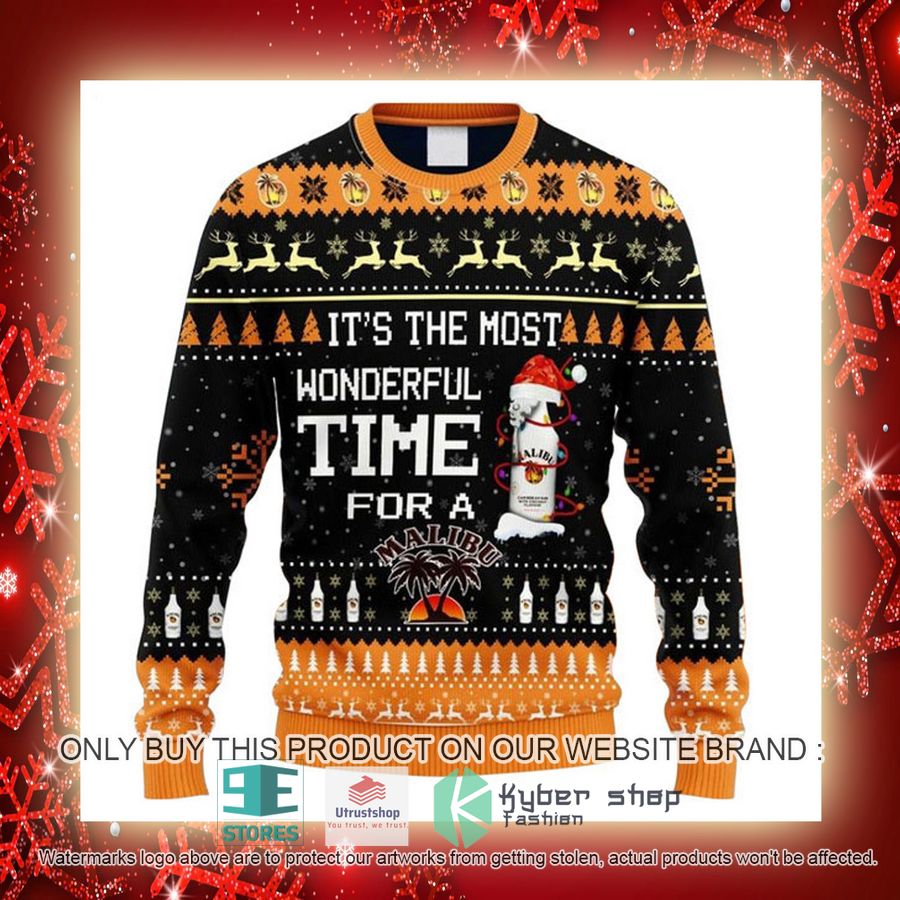 NEW It's The Most Wonderful Time For A Malibu Christmas Ugly Sweater 8 its the most wonderful time for a malibu ugly christmas sweater 8 63793
