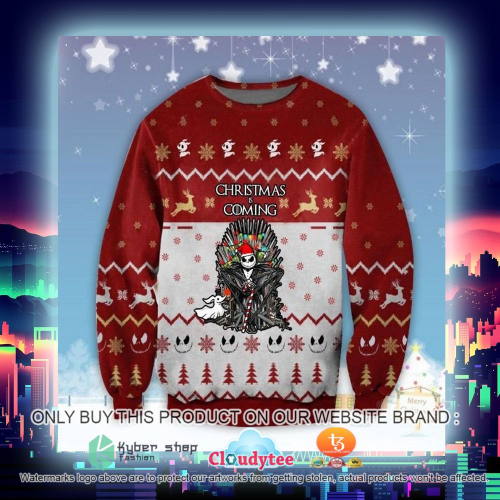 Jack Skellington Christmas is Coming Ugly Sweater 4 jack skellington christmas is coming ugly sweater 4 88993
