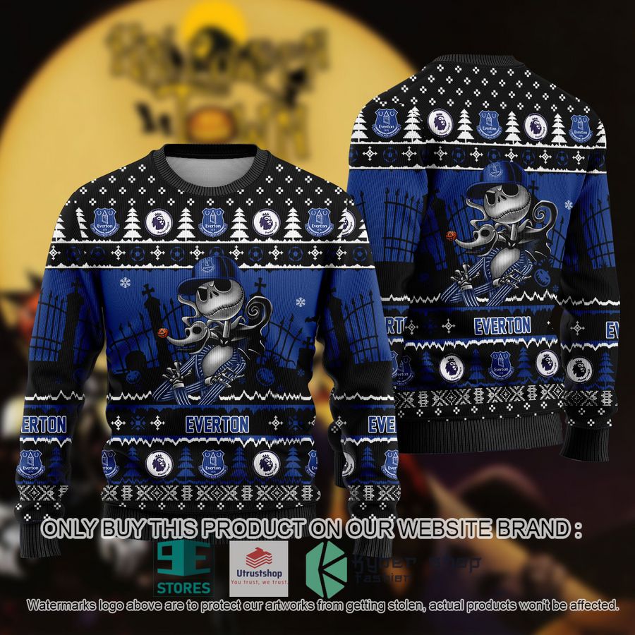 NEW Jack Skellington Everton Sweatshirt 1 jack skellington everton ugly christmas sweater 1 26017