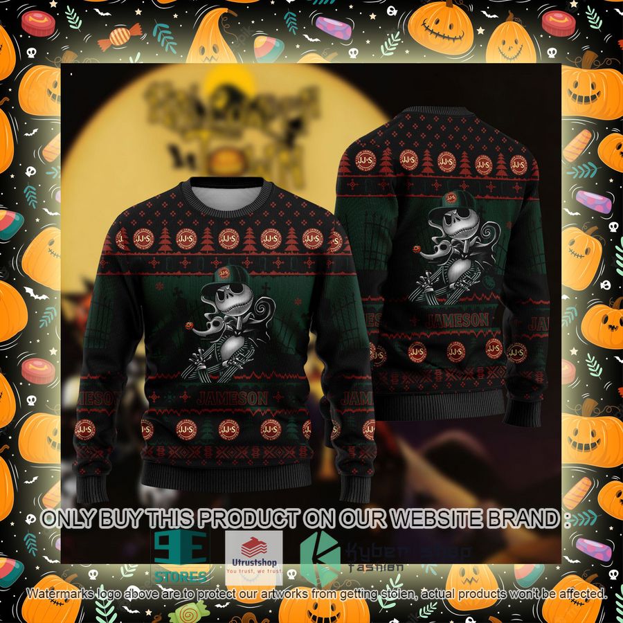 NEW Jack Skellington Jameson Sweatshirt 2 jack skellington jameson ugly christmas sweater 2 40753