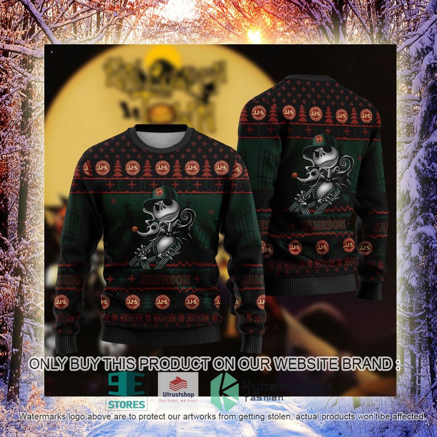 NEW Jack Skellington Jameson Sweatshirt 4 jack skellington jameson ugly christmas sweater 4 92063