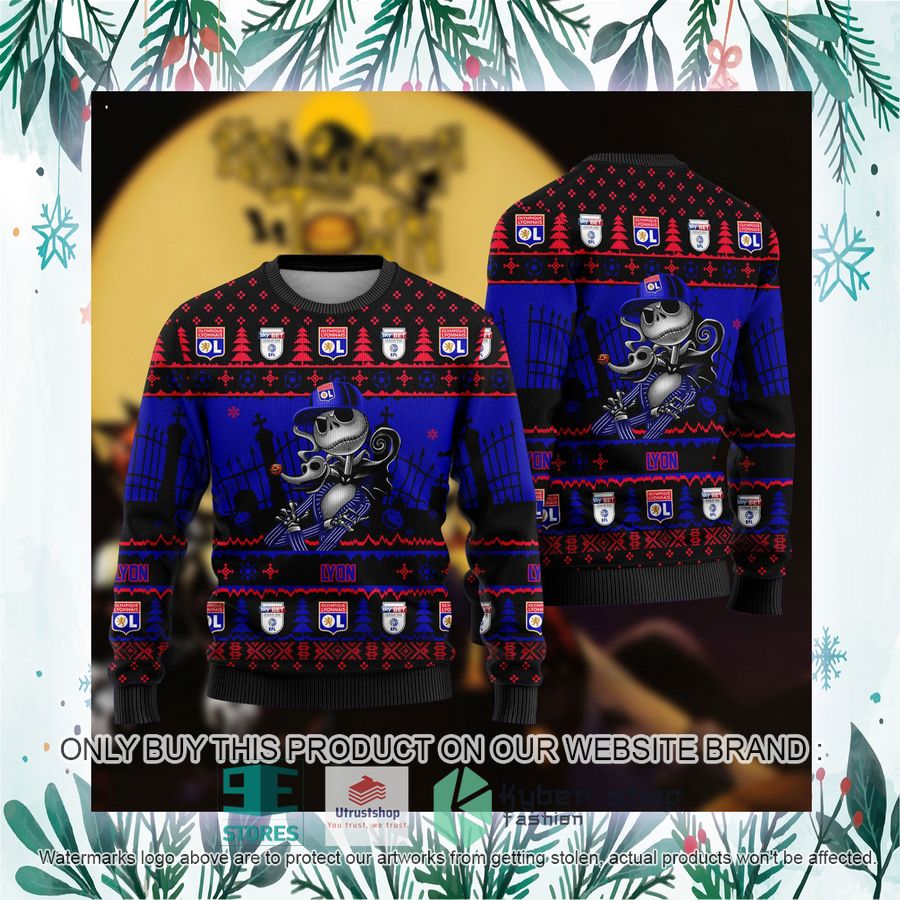NEW Jack Skellington Lyon Sweatshirt 3 jack skellington lyon ugly christmas sweater 3 79488