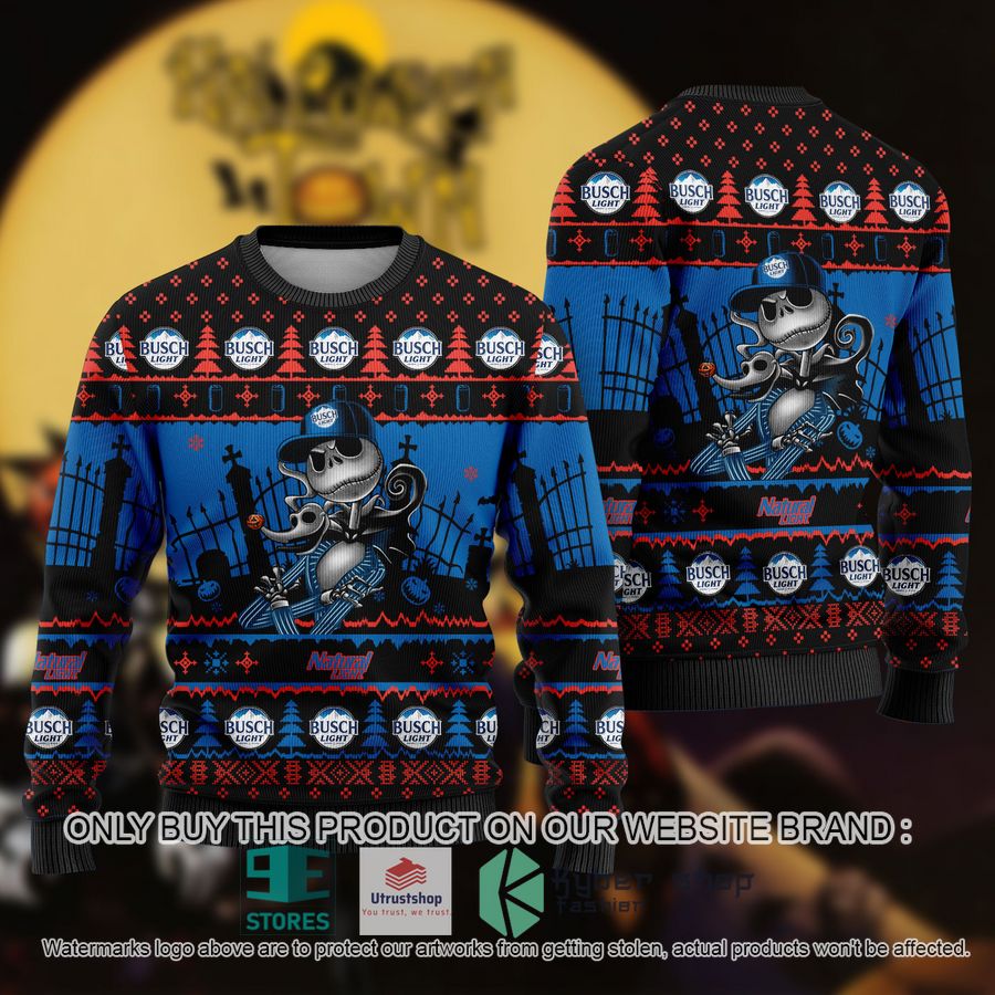 NEW Jack Skellington Natural Sweatshirt 8 jack skellington natural ugly christmas sweater 1 82140