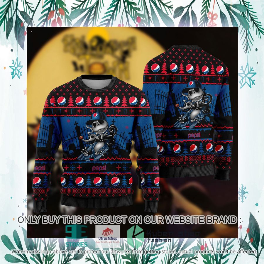 NEW Jack Skellington Pepsi Sweatshirt 3 jack skellington pepsi ugly christmas sweater 3 28375