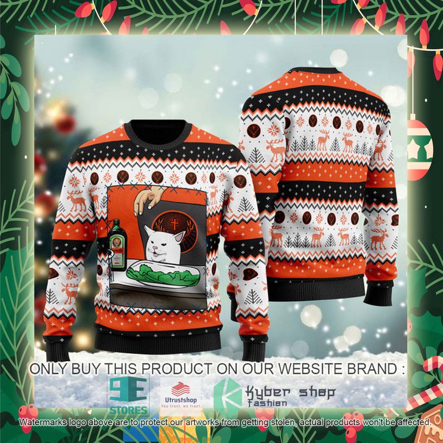 jagermeister cat meme ugly christmas sweater 2 24157