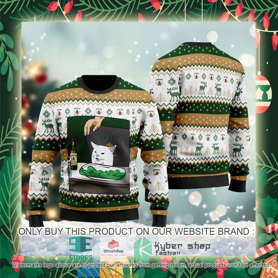 jameson irish whiskey cat meme ugly christmas sweater 2 67183