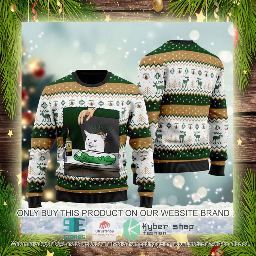 NEW Jameson Irish Whiskey Cat Meme Christmas Ugly Sweater 4 jameson irish whiskey cat meme ugly christmas sweater 4 80332