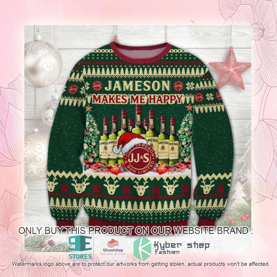 NEW Jameson Makes Me Happy Ugly Sweater 2 jameson makes me happy ugly christmas sweater 2 26188