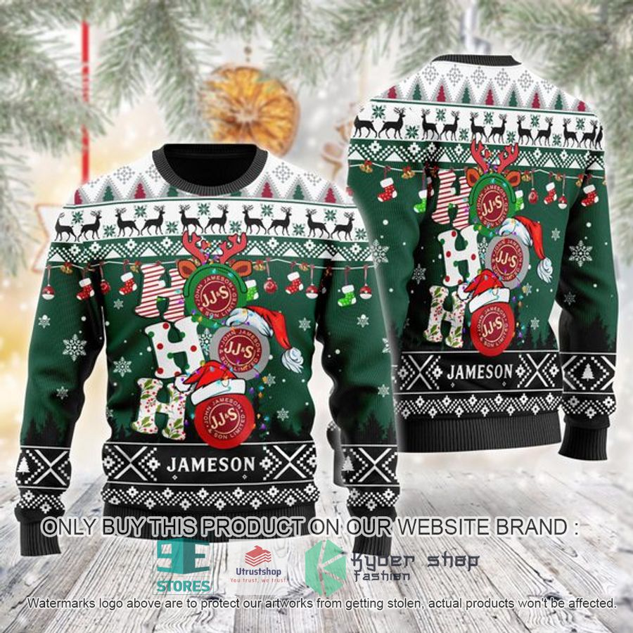 jameson whiskey ho ho ho ugly christmas sweater 1 88948