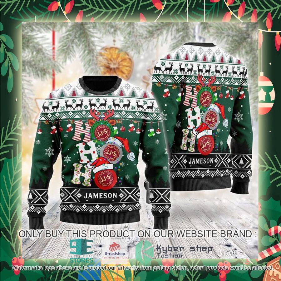 jameson whiskey ho ho ho ugly christmas sweater 2 10987