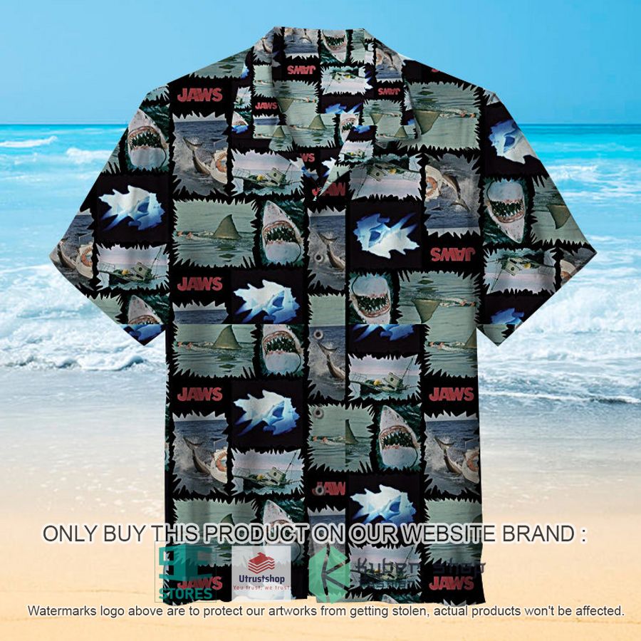 NEW Jaws Collage black green Hawaii Shirt 16 jaws collage black green hawaiian shirt 1 64208
