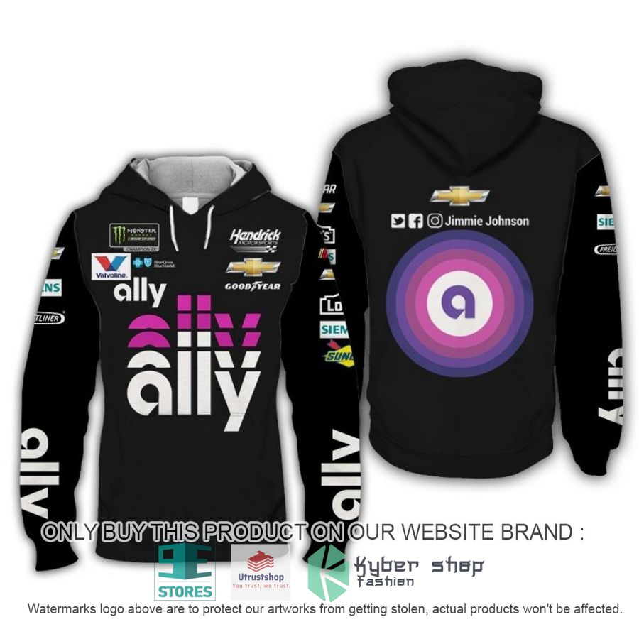 jimmie johnson black hoodie pants 2 30580