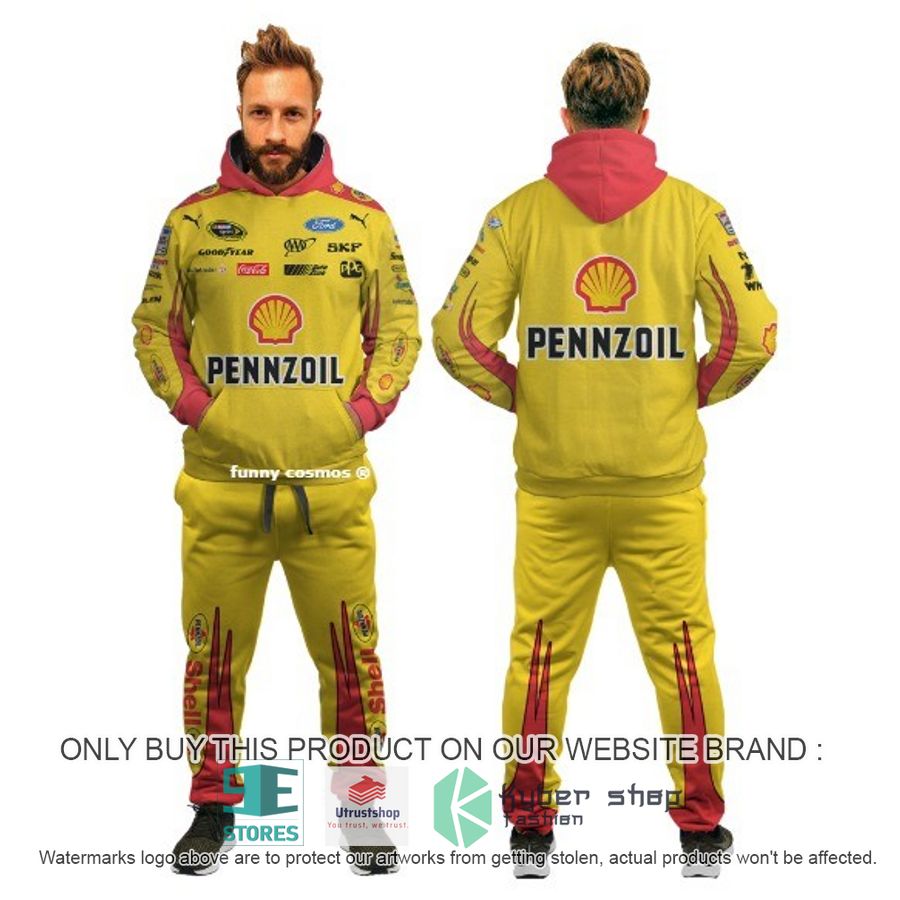 joey logano yellow hoodie pants 1 83371