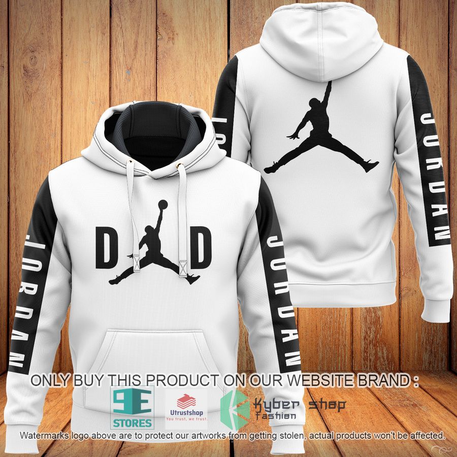 NEW Jordan Dad white Full Print Hoodie 1 jordan dad white 3d hoodie 1 63473