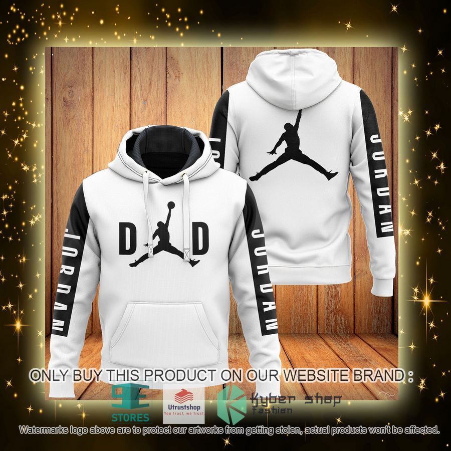NEW Jordan Dad white Full Print Hoodie 4 jordan dad white 3d hoodie 4 1151