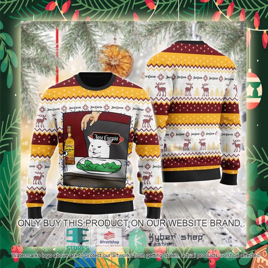 jose cuervo cat meme ugly christmas sweater 2 65096
