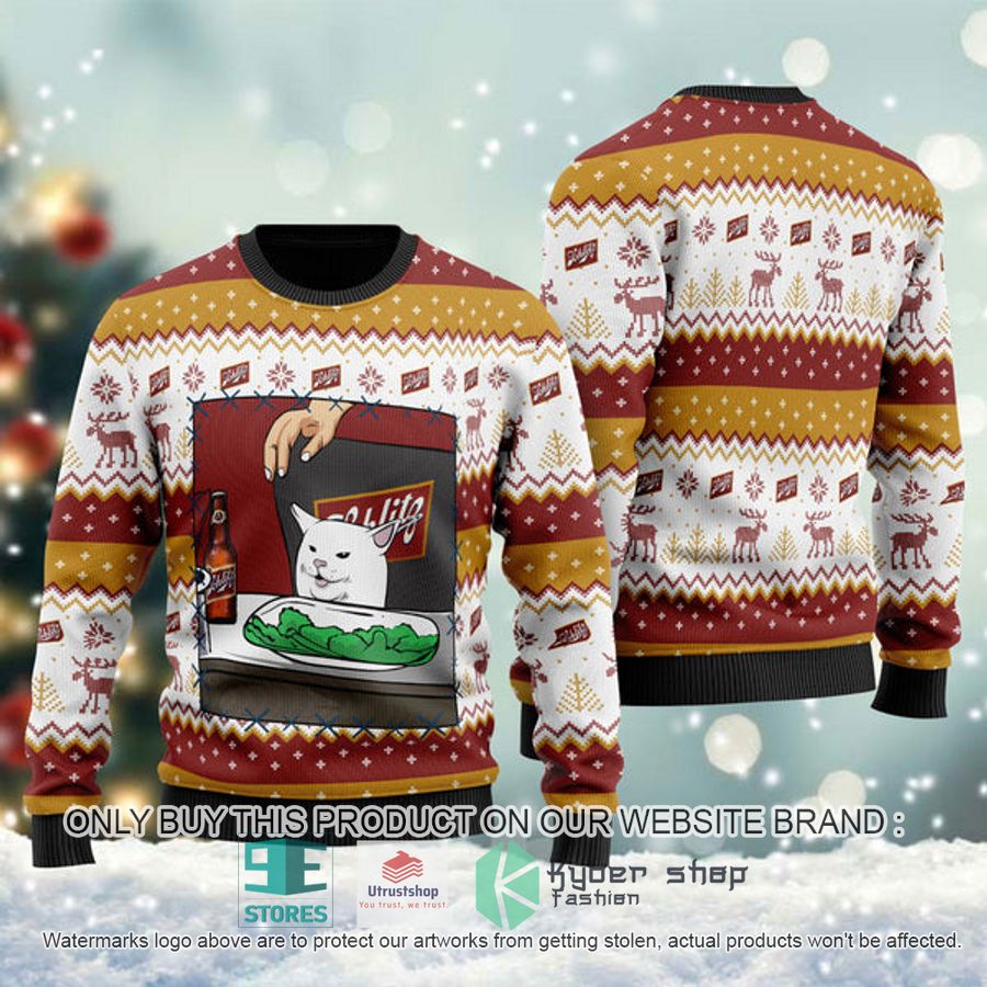 joseph schlitz cat meme ugly christmas sweater 1 68599