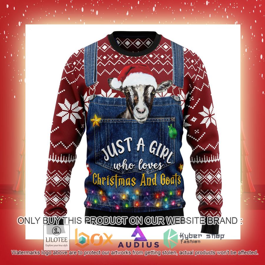Just A Girl Who Loves Christmas And Goats Ugly Christmas Sweater 13 just a girl who loves christmas and goats ugly christmas sweater 13 96927