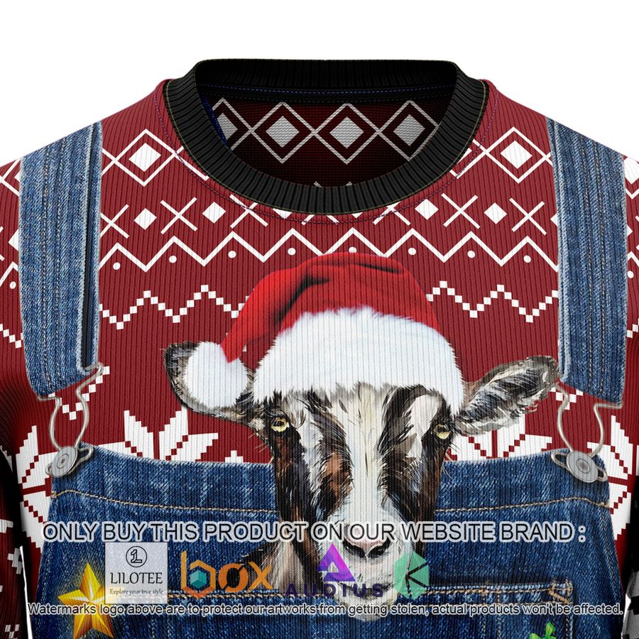 just a girl who loves christmas and goats ugly christmas sweater 2 21437