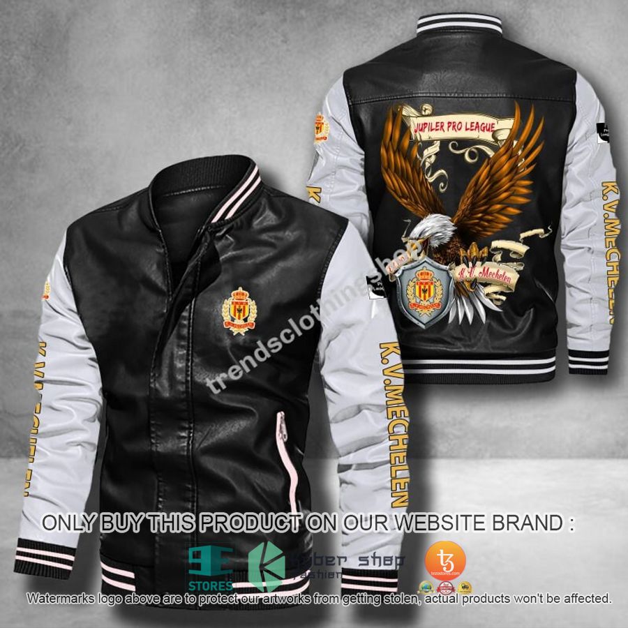 k v mechelen eagle league leather bomber jacket 1 78242