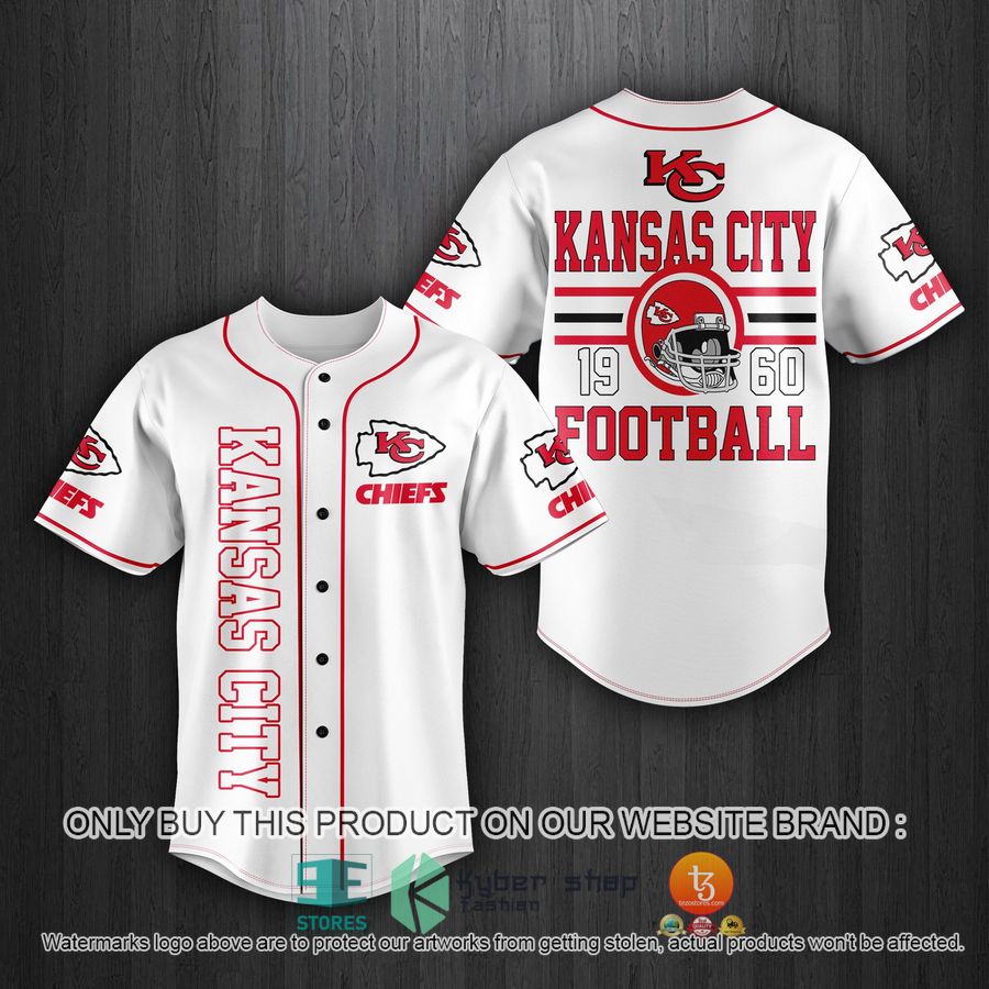 HOT Kansas City Chiefs 1960 Football Baseball Jersey 6 kansas city chiefs 1960 football baseball jersey 1 40332