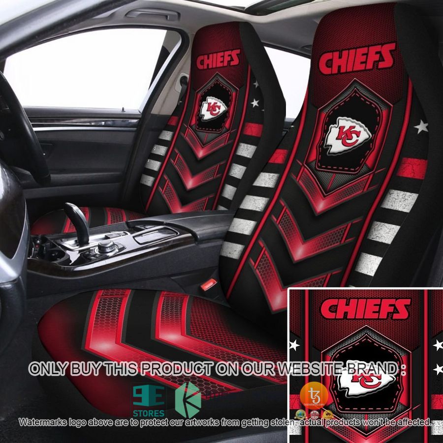 kansas city chiefs electric red car seat covers 1 33811