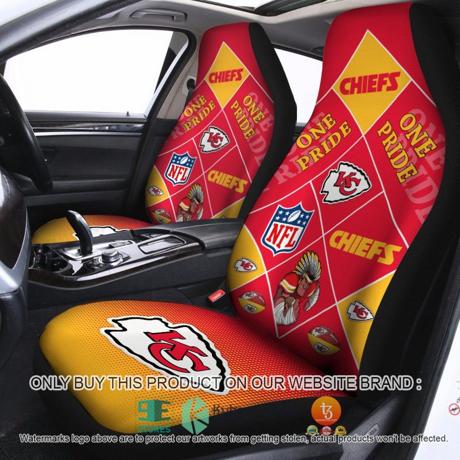 kansas city chiefs one pride car seat covers 1 39037