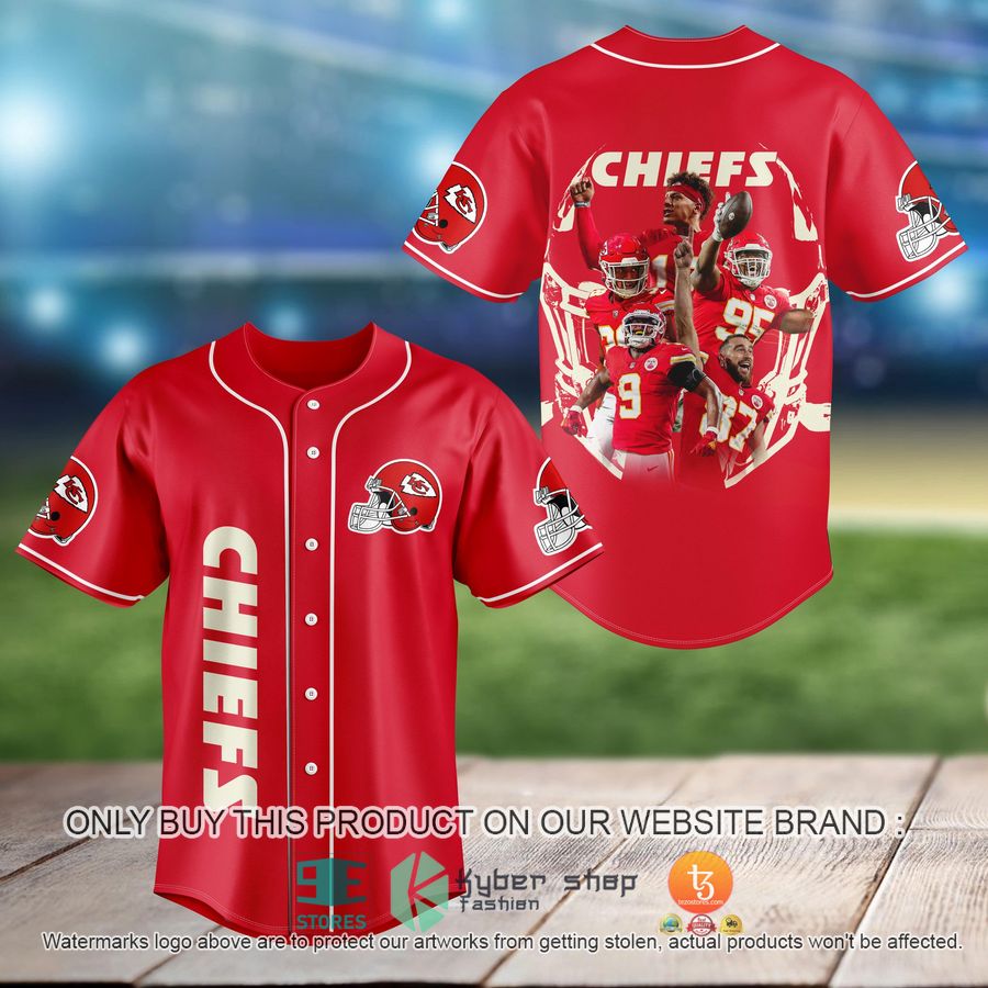 HOT Kansas City Chiefs Players Red Baseball Jersey 4 kansas city chiefs players red baseball jersey 1 89901