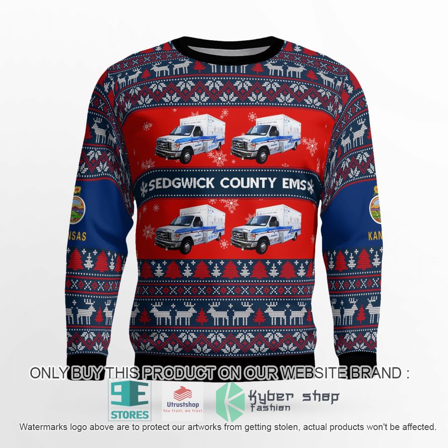 kansas sedgwick county ems christmas sweater 2 98936