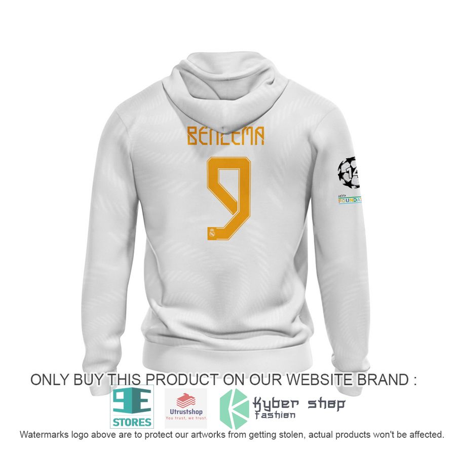 NEW Karim Benzema 9 Real Madrid FC white Hoodie, Shirt 4 karim benzema 9 real madrid fc white shirt hoodie 4 19995