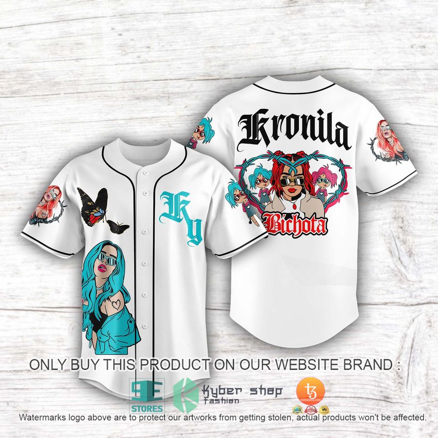 HOT Karol G Bichola Butterfly Baseball Jersey 1 karol g bichola butterfly baseball jersey 1 96630