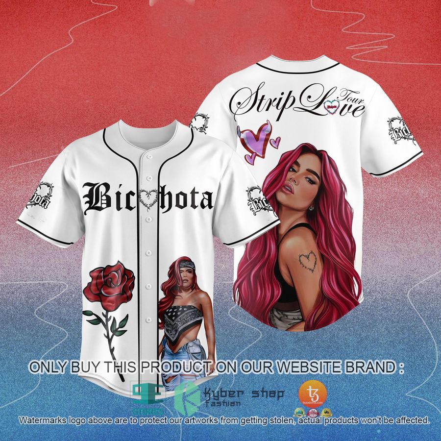 HOT Karol G BICHOTA Strip love tour Baseball Jersey 7 karol g bichota strip love tour baseball jersey 1 62843
