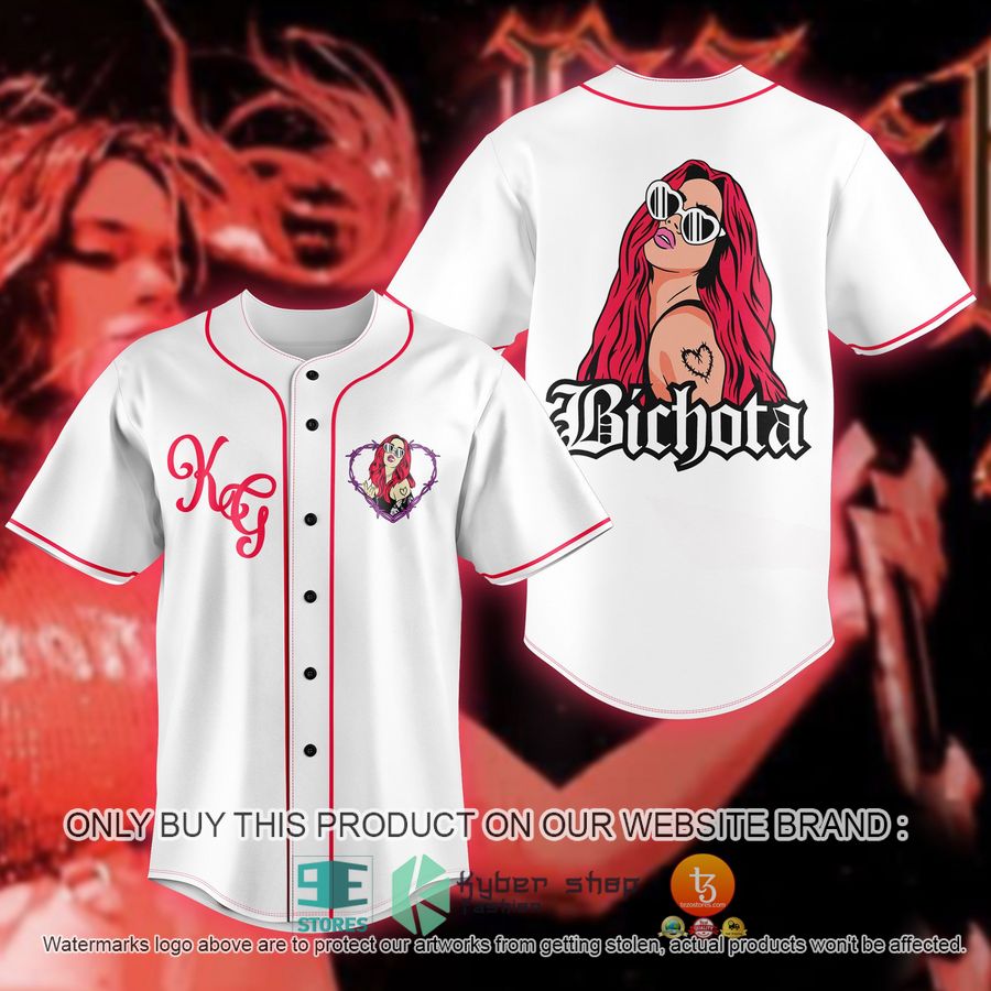 HOT Karol G Bichota White Baseball Jersey 7 karol g bichota white baseball jersey 1 61536