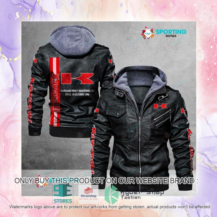 NEW Kawasaki Heavy Industries LTD Since 15 October 1896 Men Leather Jacket 3 kawasaki heavy industries ltd since 15 october 1896 leather jacket 3 35432
