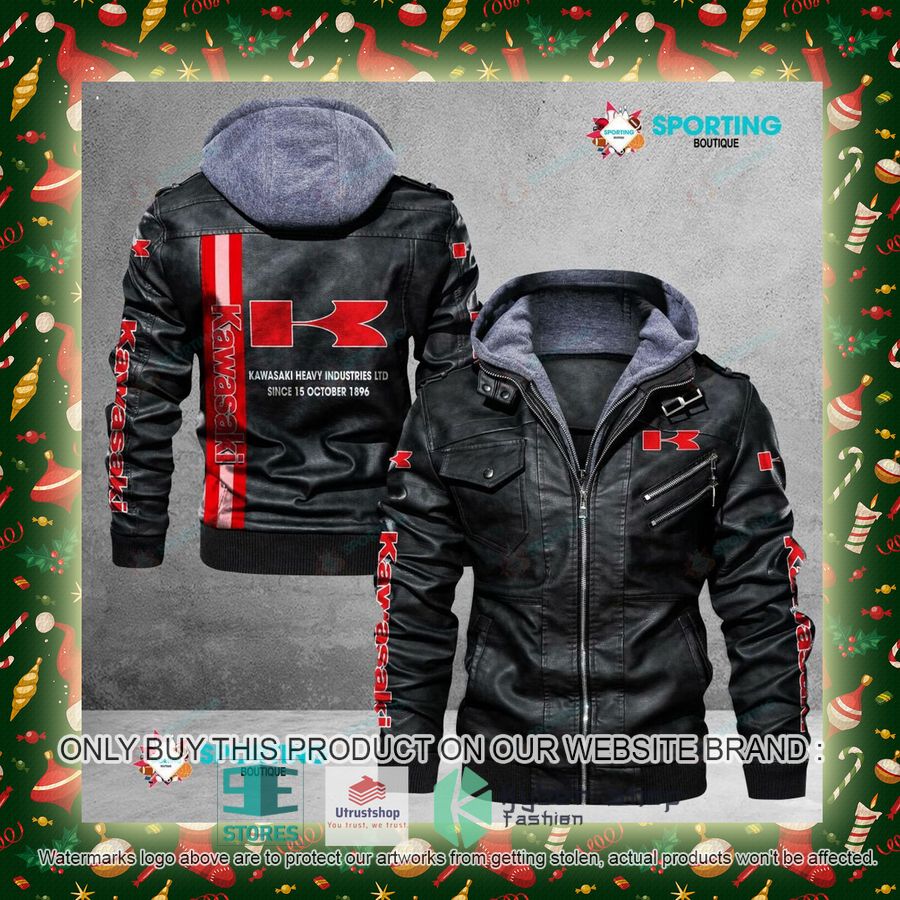 NEW Kawasaki Heavy Industries LTD Since 15 October 1896 Men Leather Jacket 5 kawasaki heavy industries ltd since 15 october 1896 leather jacket 5 96437