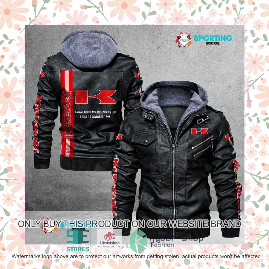 NEW Kawasaki Heavy Industries LTD Since 15 October 1896 Men Leather Jacket 7 kawasaki heavy industries ltd since 15 october 1896 leather jacket 7 14851
